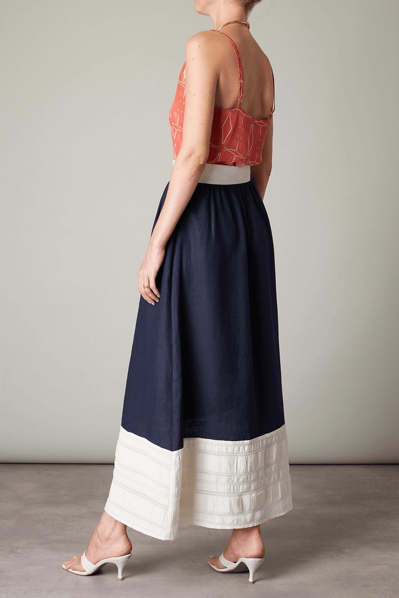 Anais linen skirt blue - Official MIA PAPA