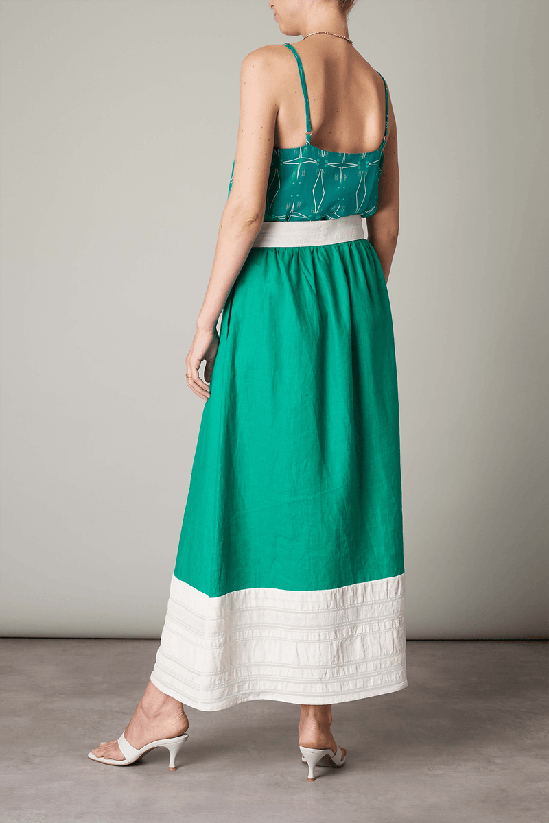 Anais linen skirt green - Official MIA PAPA