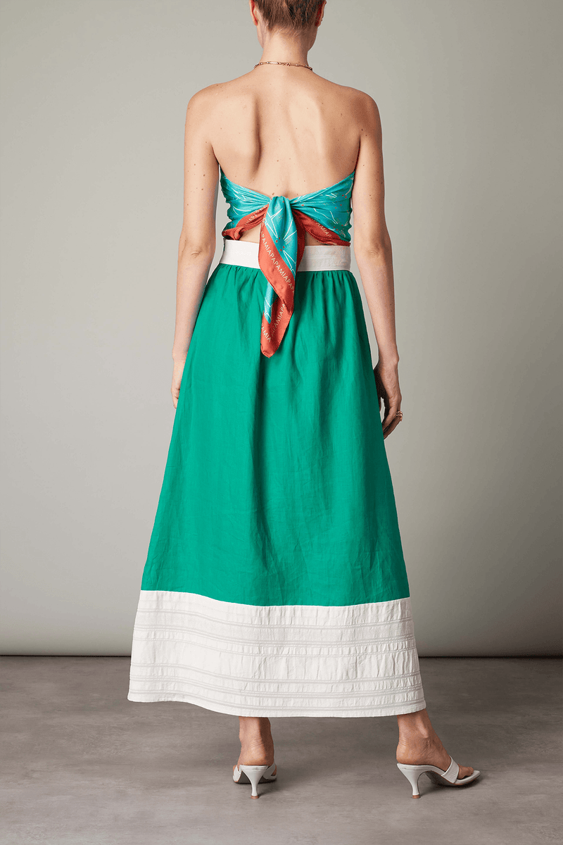 Anais linen skirt green - Official MIA PAPA