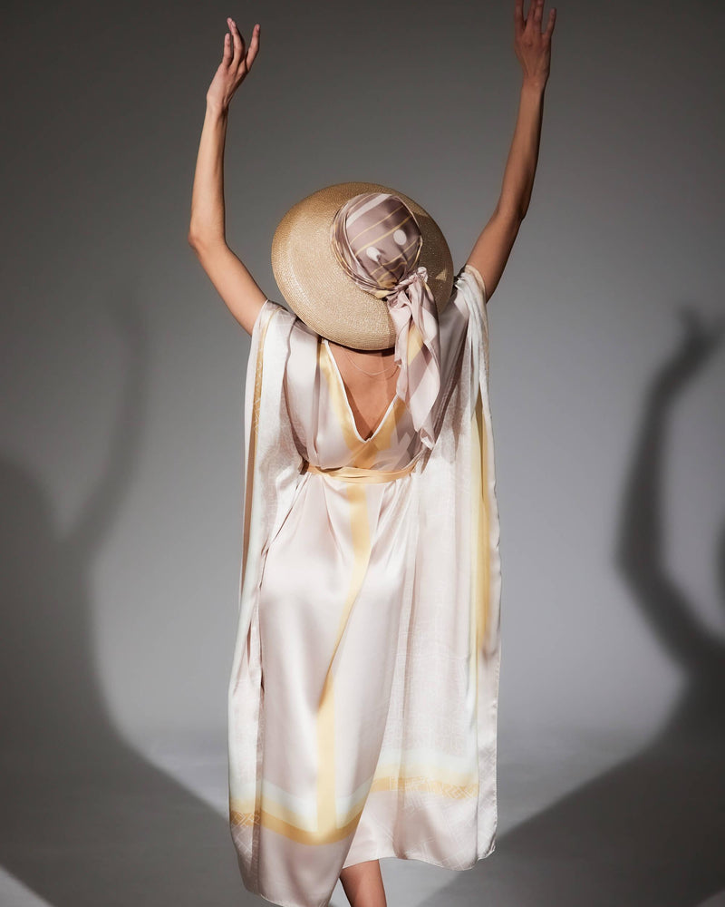 Aphrodite Midi Silk Caftan - Official MIA PAPA