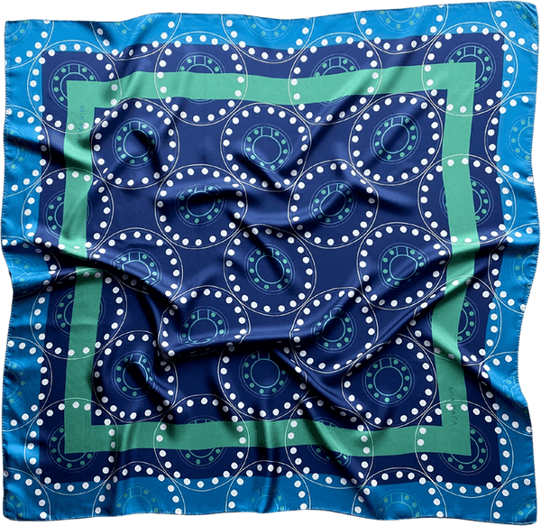 Delphi silk scarf Blue - Official MIA PAPA