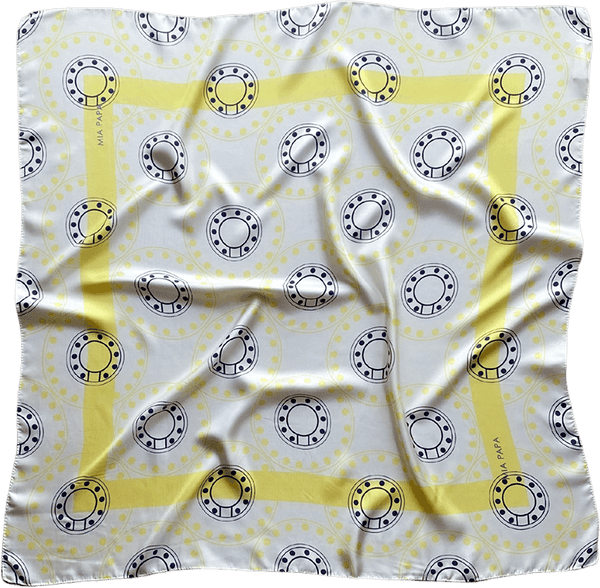 Delphi silk scarf Ivory - Official MIA PAPA