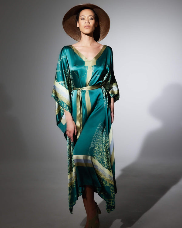 Hera Midi Silk Caftan - Official MIA PAPA