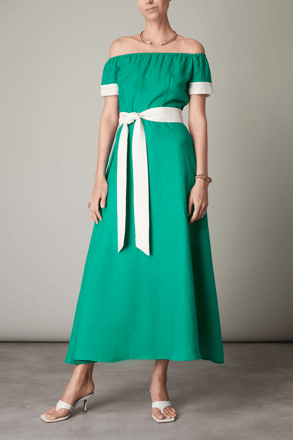 Ivy linen dress green - Official MIA PAPA