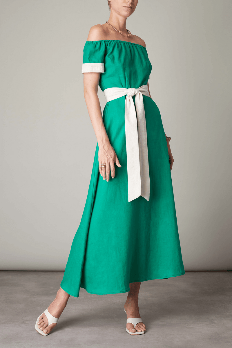 Ivy linen dress green - Official MIA PAPA