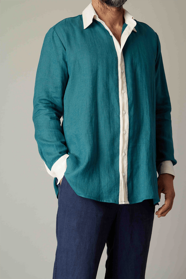 Philip linen & peace silk shirt - Official MIA PAPA
