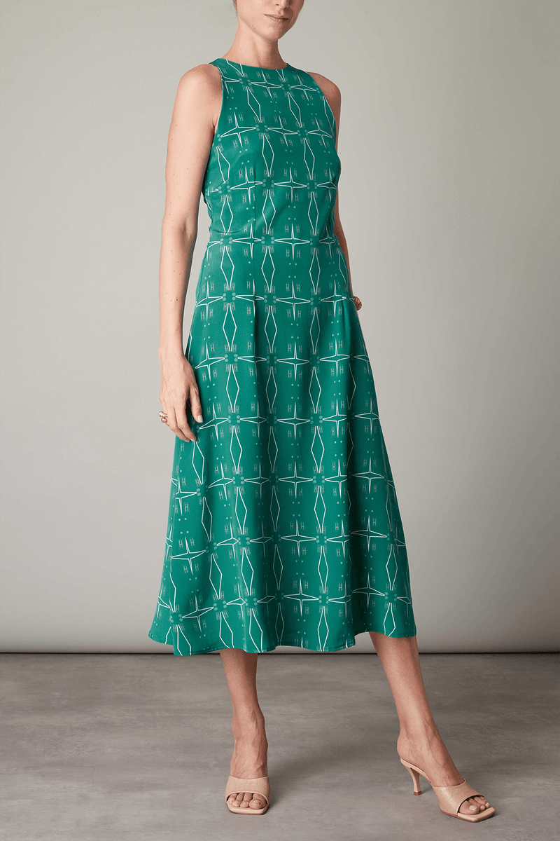 Sofia Silk Dress Green - Official MIA PAPA