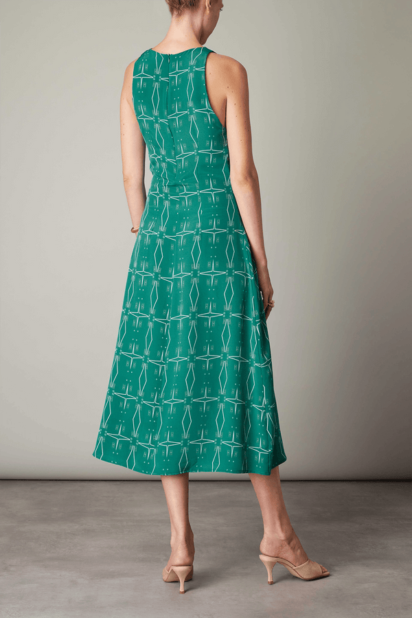 Sofia Silk Dress Green - Official MIA PAPA