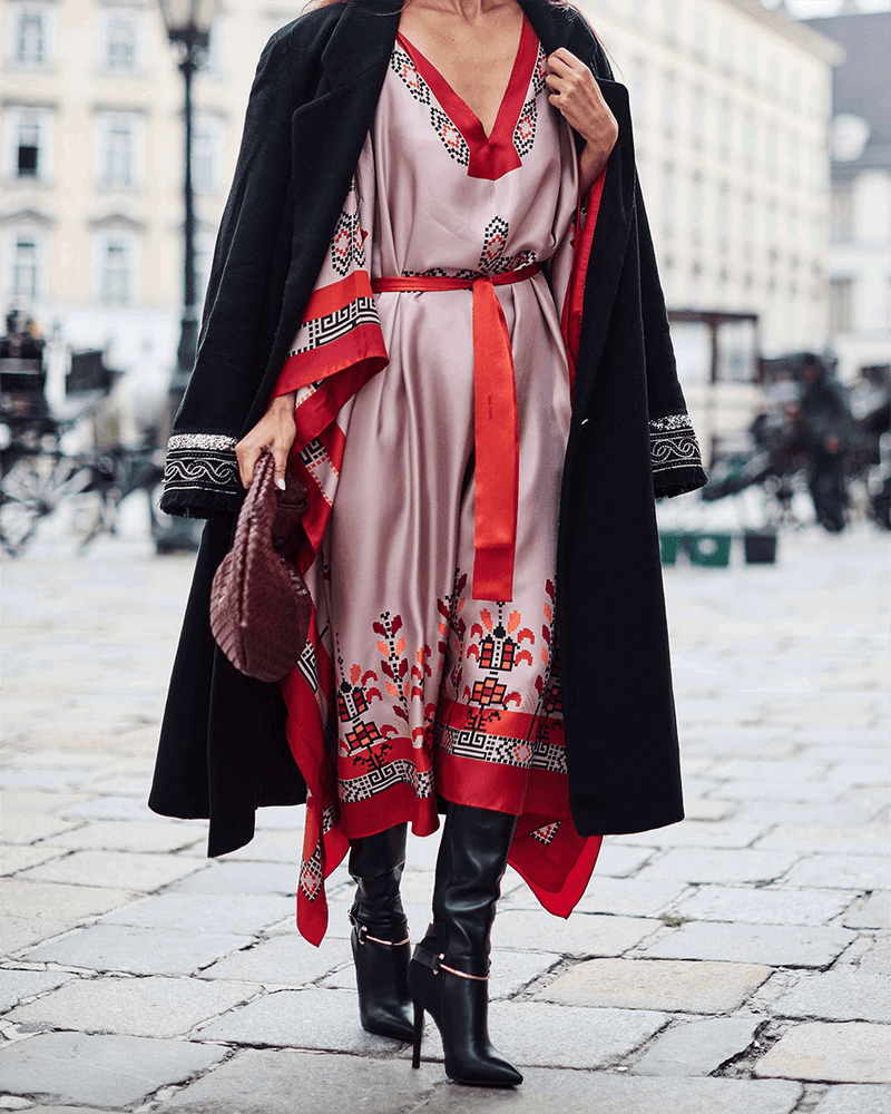 Circe Midi Silk Caftan - MIA PAPA
