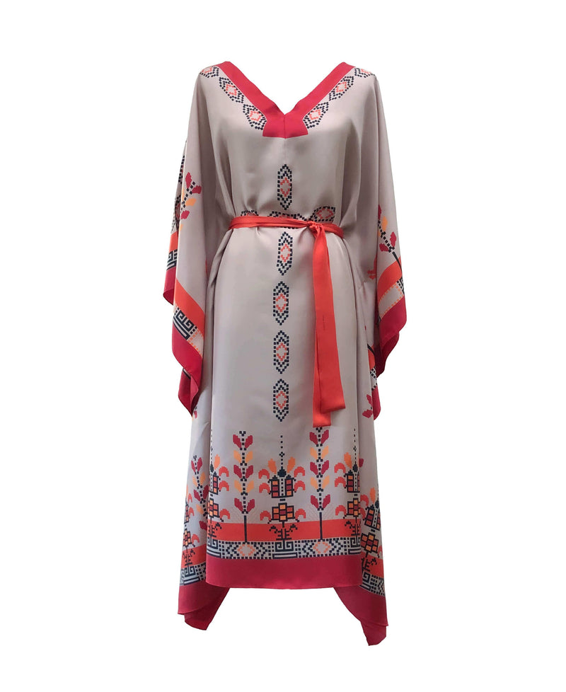 Circe Midi Silk Caftan - MIA PAPA